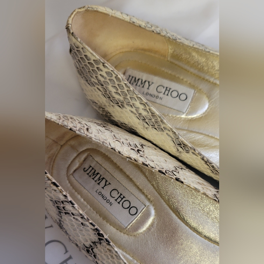 Jimmy Choo Snakeskin Flats - Picture 6 of 7